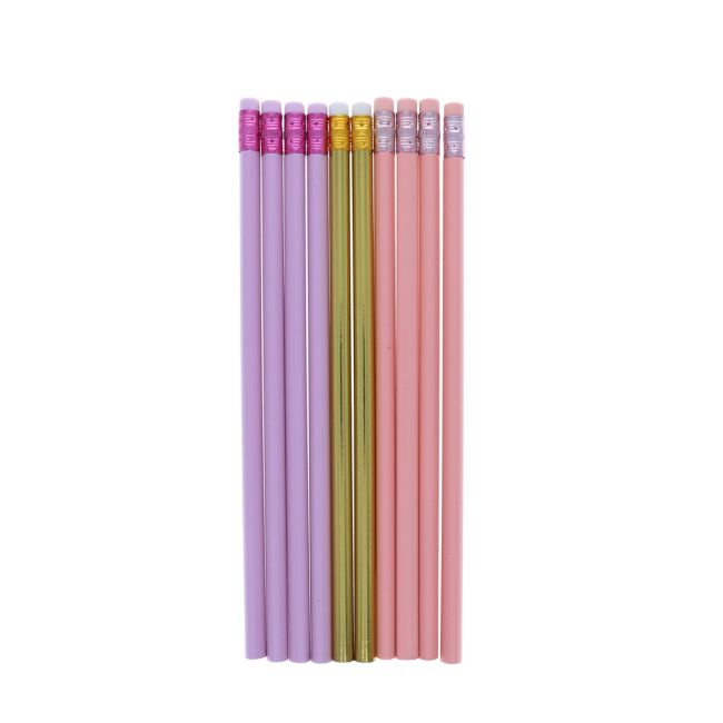 34275-crayons a papier rose-doré lot de 10 le petit souk