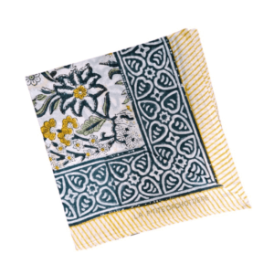 foulard en coton imprimé la petite cachotière vert foncé (1)