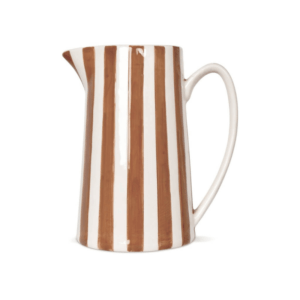 vase pichet rayé marron camel 1 litre gm opjet (1)