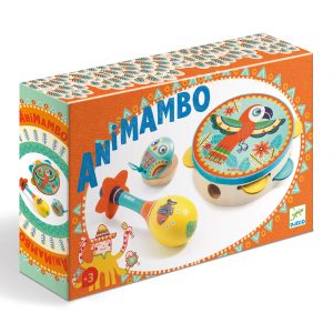 DJ06016-set de 3 instruments de musique animambo tambourin maracas castagnettes djeco (1)