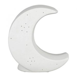 Lampe veilleuse lune en porcelaine blanche 1 (1)led