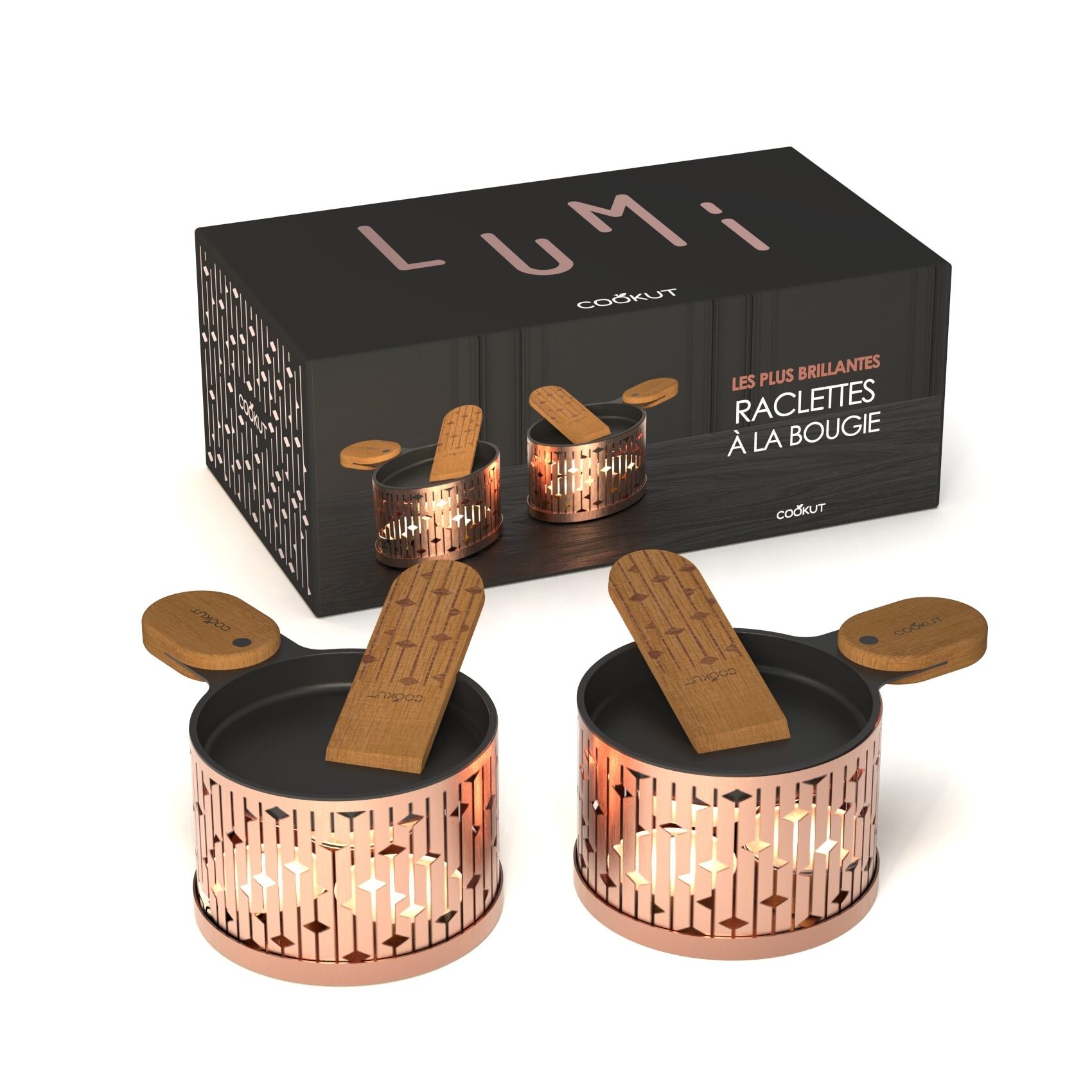 Coffret raclette à la bougie Cuivre COOKUT