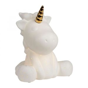 lampe-led-licorne veilleuse porcelaine piles