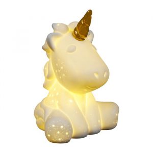 lampe-led-mini-licorne 1 veilleuse a piles porcelaine