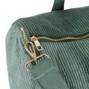 sac-weekend-funky-vert foncé velours cotelé