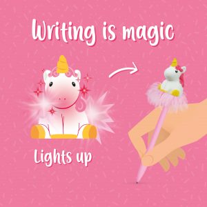 stylo fantaisie lumineux licorne 3