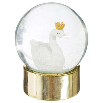 158569 boule à neige cygne socle or jja (1)