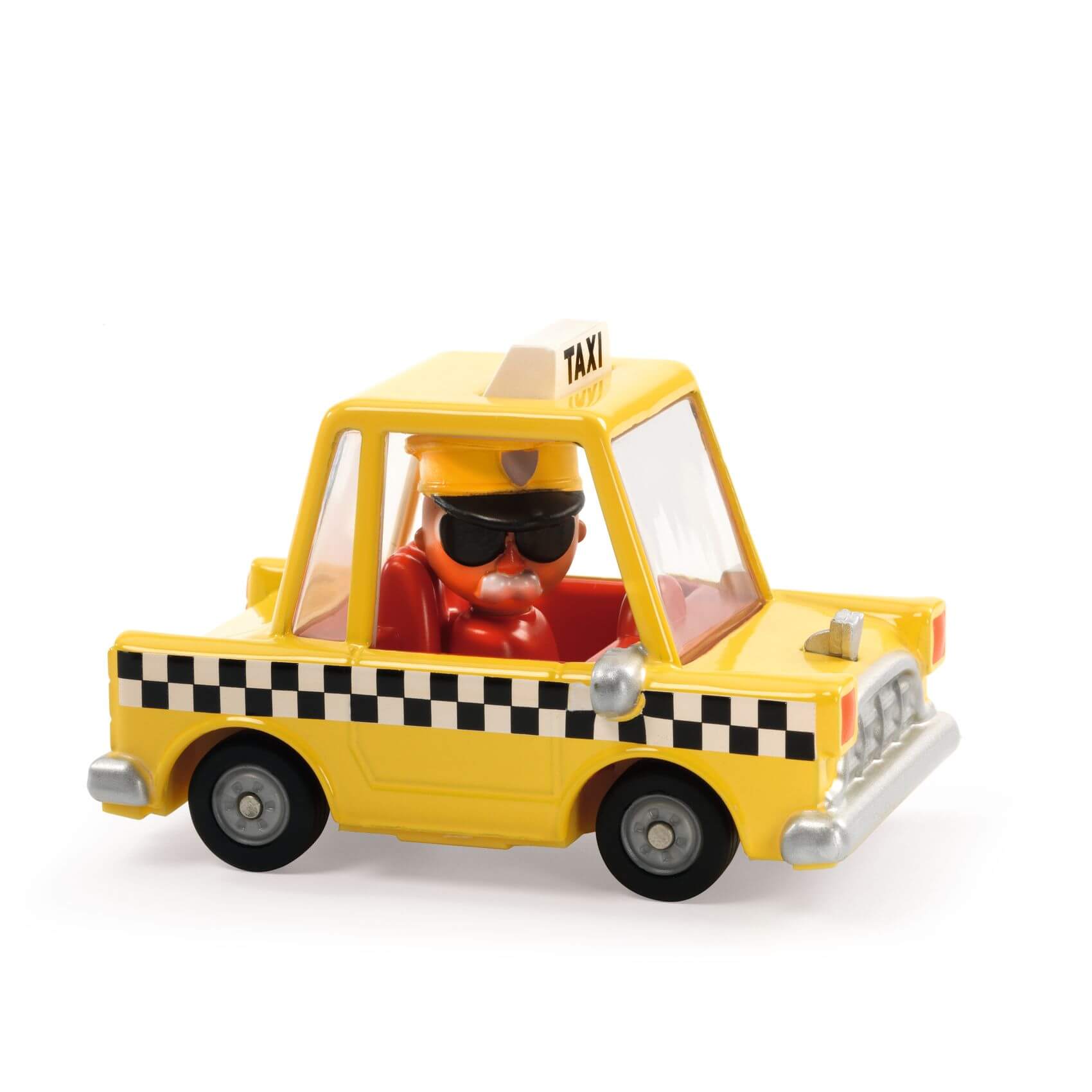 DJ05479- petite voiture en métal djeco taxi joe (1)
