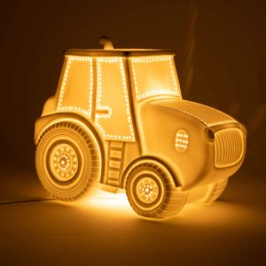 Lampe veilleuse en porcelaine tracteur (1)