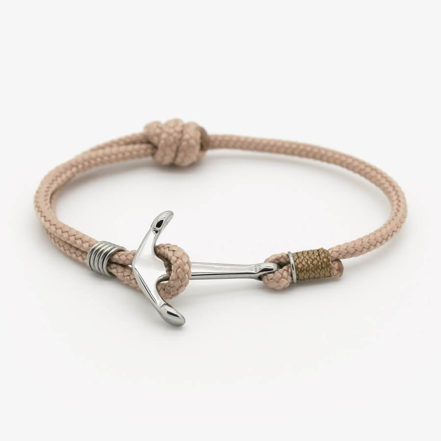 monzémaré bracelet corde ancre-minimaliste 1 tour beige (4)