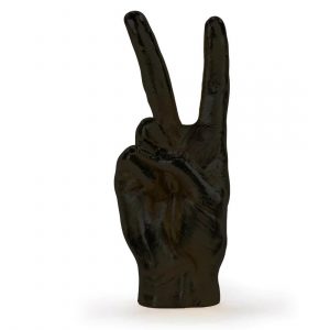 Sculpture signe de paix noir (1)