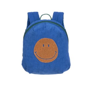 sac a dos enfant velours cotelé smile bleu roi (1)