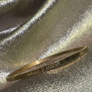 Bracelet jonc Mamie d'amour Or