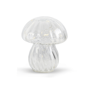 petite lampe en verre champignon transparente à piles (2)