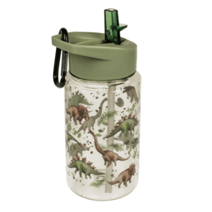 gourde transparente avec paille dinosaures vert olive (1) (1)