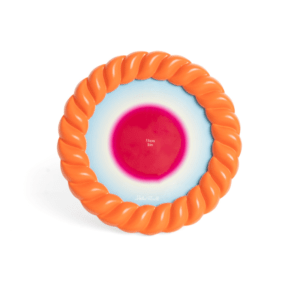 122593 cadre photo rond en céramique tressé helio ferretti orange (2)