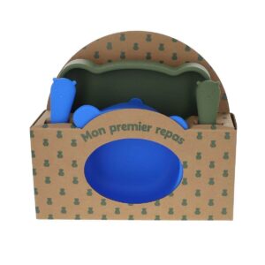37008-set-coffret premier-repas-silicone-kaki-bleu le petit souk (1)