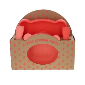 37009-coffret set-premier-repas-silicone-rose-corail le petit souk (1)