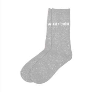 CD9358V04 chaussettes unies pailletées 36-41 aventurière gris clair