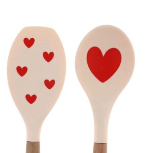lot de 2 ustentiles en silicone coeurs rouge louche et spatule manche bois le petit souk (1)