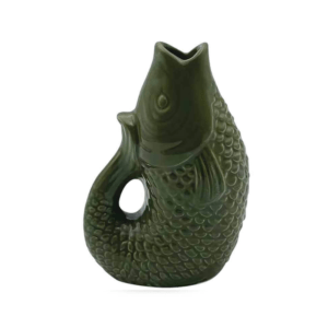 vase pichet poisson kaki céramique opjet