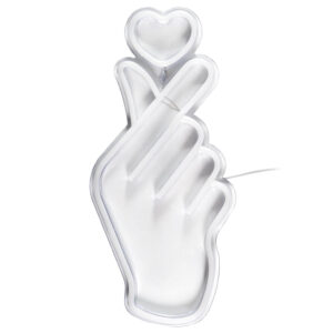 LA0061 lampe style néon signe de mains + coeur (1)