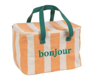 sac isotherme lunch bag rayé sema corail bonjour (1)