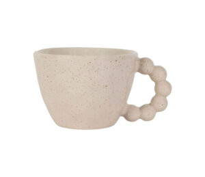 tasse à thé anse perlée organic 25 cl beige sema
