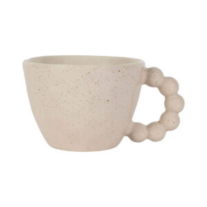 tasse à thé anse perlée organic 25 cl beige sema
