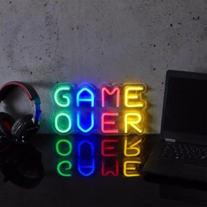 LA0062 lampe led murale effet néon game over (1) (1)
