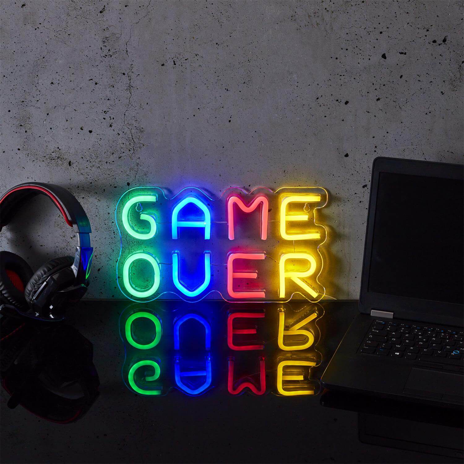 LA0062 lampe led murale effet néon game over (1) (1)