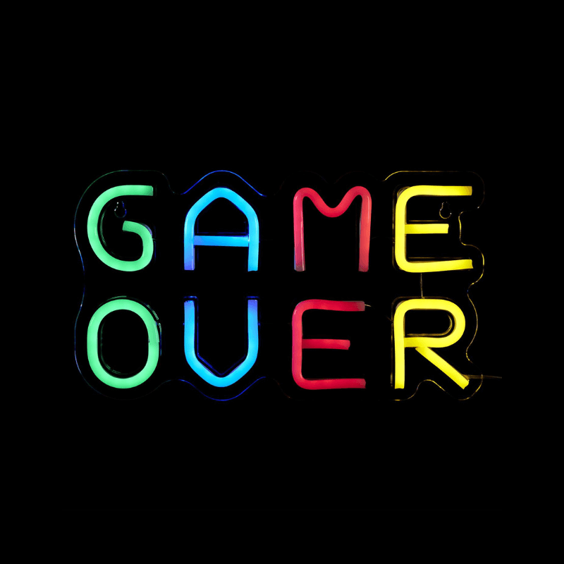 LA0062 lampe led murale effet néon game over (1) (1)