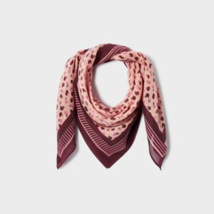 foulard en laine bordeaux et rose 100x100 billy belt (4) (1)