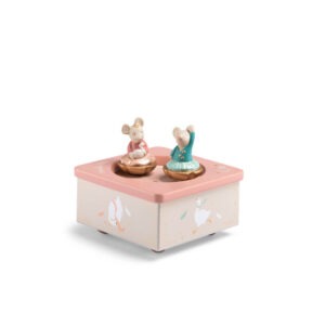 667106 Boite à musique magnétique carrée rose souris la petite école de danse moulin roty (3)