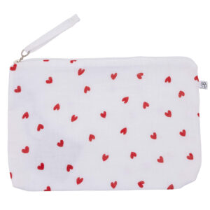 BTC16 pochette imprimée avec attache accroche poussette blanche coeurs rouges bb&co (1)