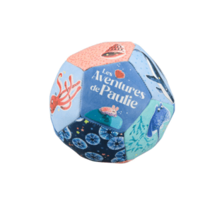 Ballon souple en vinyle 10 cm moulin roty les aventures de paulie le poulpe