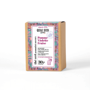 Boite de 15 infusettes de thé vert aromatisé quai sud pomme violette fraise (1) (1)