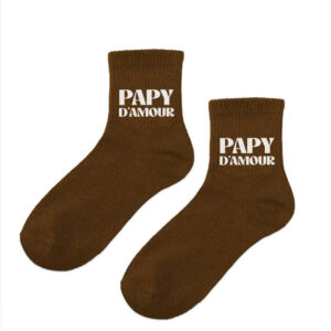 CD10074 chaussettes courtes papy d'amour brun (1)