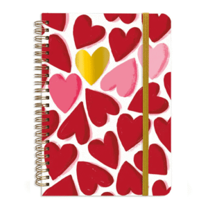 Cahier ligné à spirales A5 coeurs cartes d'art (2) (1)