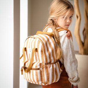 KR0 sac a dos enfant grand kidzroom bb&co rayures caramel (1)