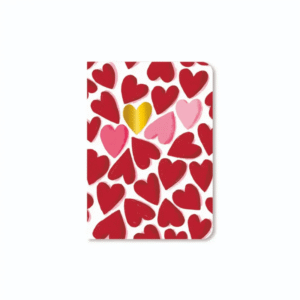carnet souple a6 cartes d'art coeurs rouges (1)