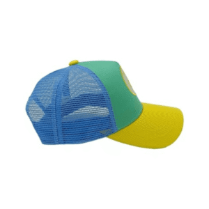 casquette filet colorée enfant broderie espace to the wild tricolore vert bleu jaune samba (2)