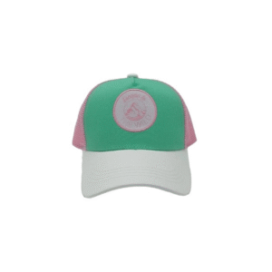 casquette filet colorée enfant vert rose et blanc broderie espace to the wild samba