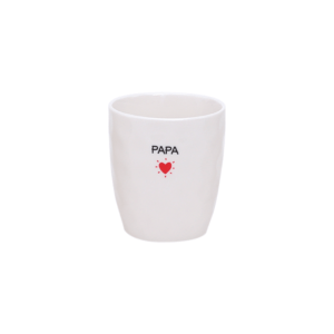 gobelet message blanc coeur rouge papa opjet