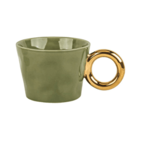 tasse kaki en faience anse dorée opjet (1) (1)