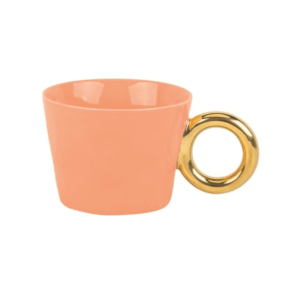 tasse orange en faience anse dorée opjet (3) (1)