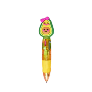 mini stylo bille 4 couleurs avocat jaune