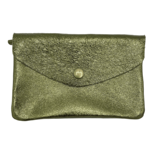 portefeuille en cuir brillant double compartiment olive (1)