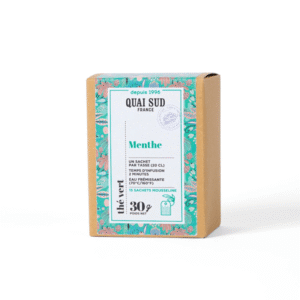 Boite de 15 infusettes de thé vert aromatisé menthe quai sud (2) (1)