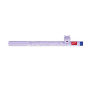 CPP0014 stylo gel avec décoration legami fleurs hippopotame (1)